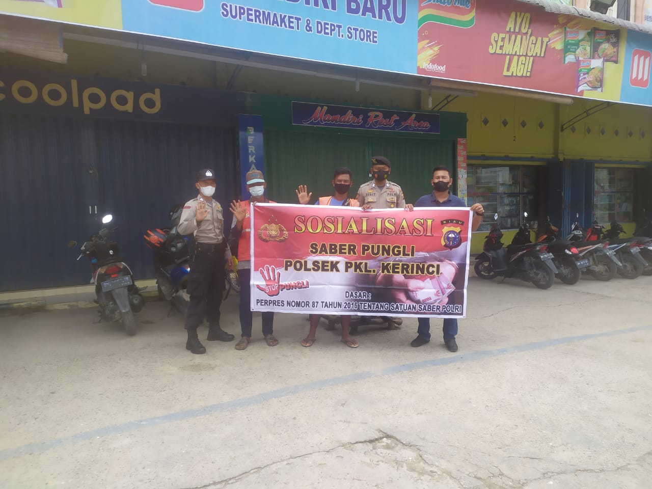 Saber Pungli, Polsek Pangkalan Kerinci Gencar Sosialisasi