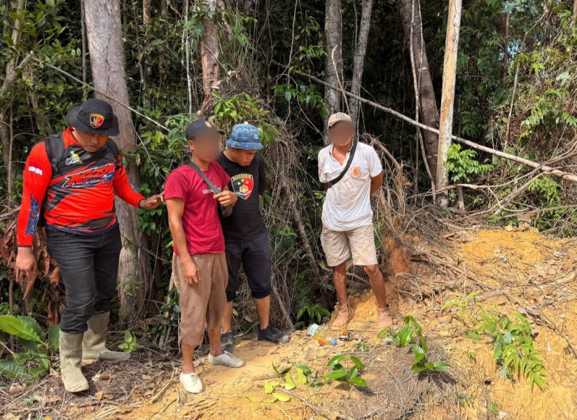 Polres Rohul Tangkap Pelaku Pembakaran Lahan di Kawasan Hutan Tanjung Medan