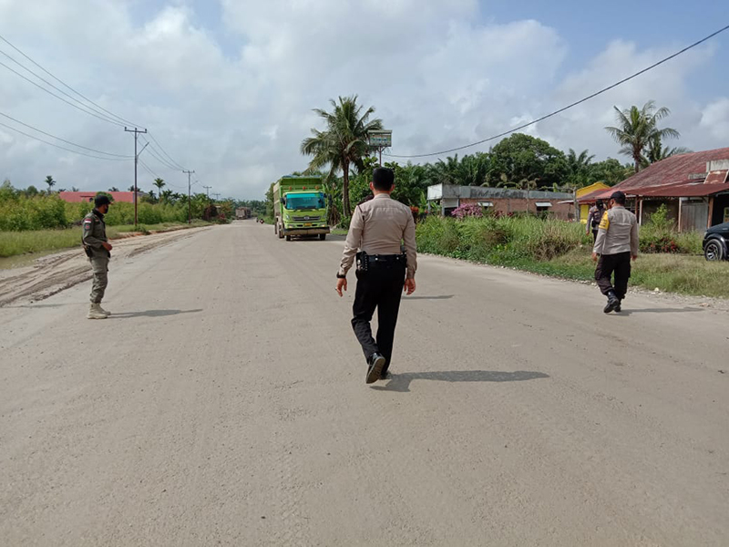 100 Hari Program Prioritas Kapolri, Polsubsektor Pelalawan Gelar Operasi Yustisi