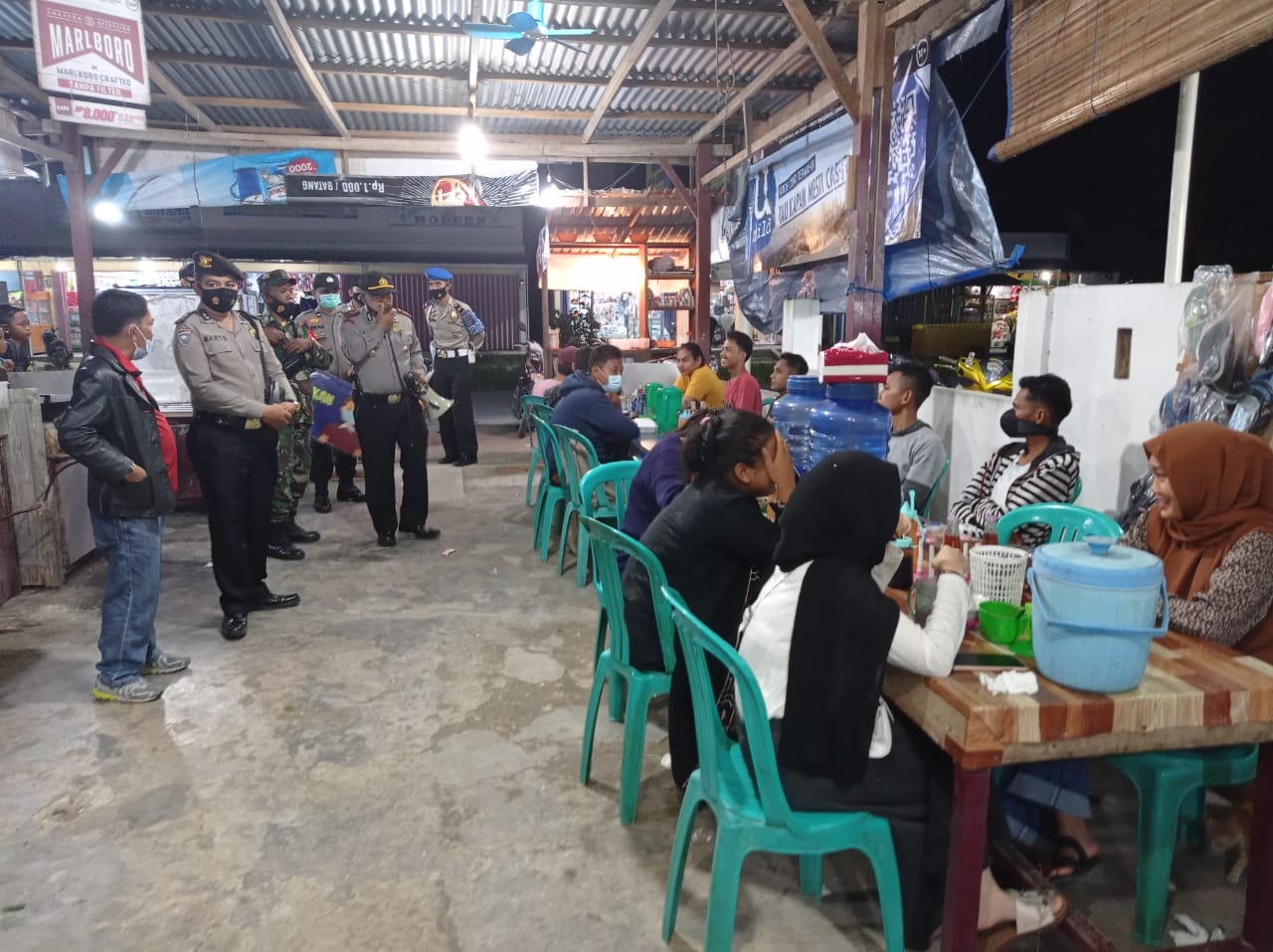 Polsek Bunut Gelar Operasi Yustisi Prokes Gabungan