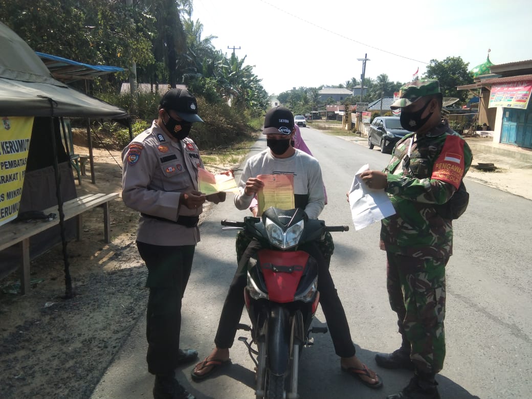 Larangan Karhutla, Polsek Kerumutan Sosialisasikan Maklumat Kapolda Riau