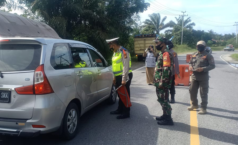Kecamatan Bandar Sei Kijang Masih dijaga Ketat oleh Kepolisian