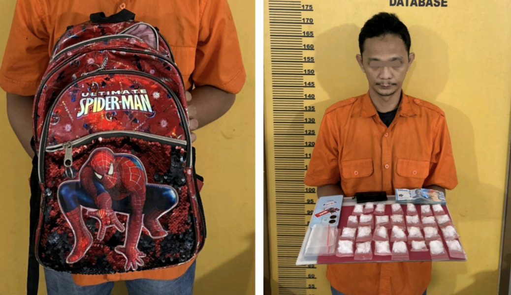 Tas Spiderman Berisi 28 Bungkus Sabu, Pria di Inhu Ditangkap Polisi