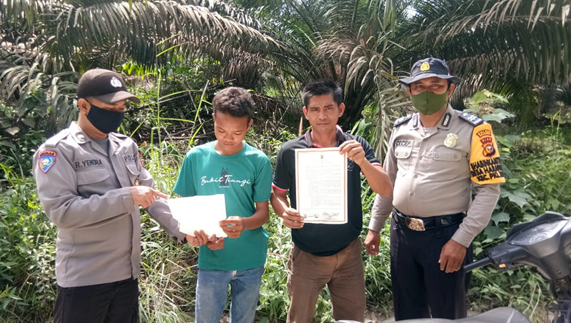 Polsek Pangkalan Kuras Terus Lakukan Mitigasi dan Patroli Karhutla