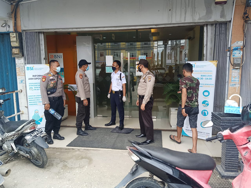 Antisipasi C3, Personel Polsek Pangkalan Kerinci Sasar Lokasi Rawan Kriminalitas