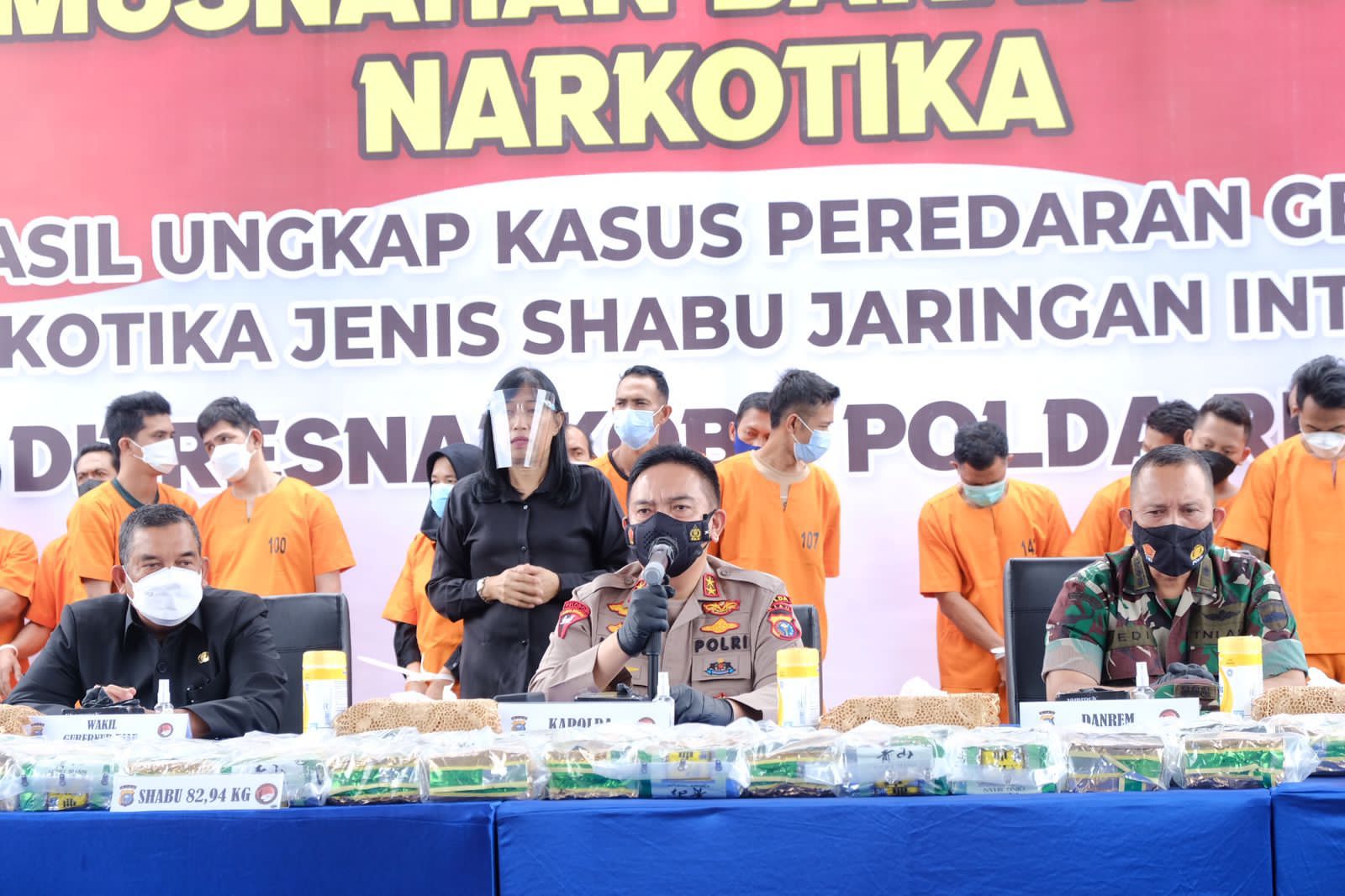 Pimpin Pemusnahan Barang Bukti 82,94 Kg Sabu, Kapolda Riau Irjen Iqbal : Gerak Cepat Untuk Memutus Mata Rantai Peredaran