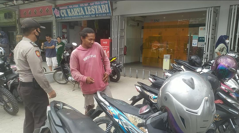 Polsek Pangkalan Kerinci Lagi-Lagi Lakukan Pencegahan Covid-19