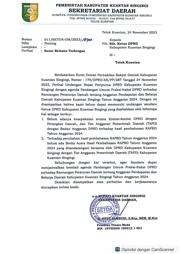 DPRD Gelar Paripurna Tanpa Adanya Kesepakatan;  Terkuak, 200 M Kegiatan Pro Rakyat Di Pangkas DPRD Tanpa Persetujuan