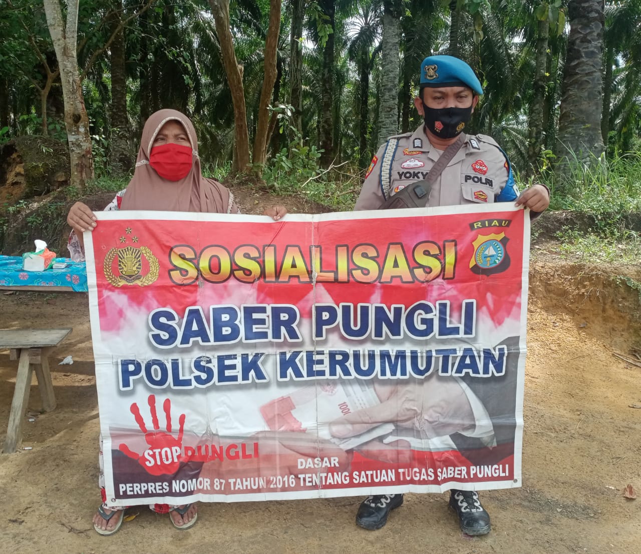 Antisipasi Dini, Polsek Kerumutan Sosialisasikan Saber Pungli ke Masyarakat