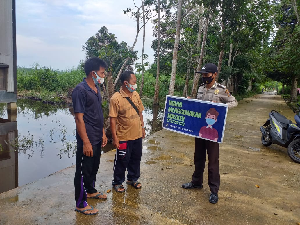 Polsek Teluk Meranti Terus Dikerahkan Imbau Warga Tingkatkan Penerapan Prokes