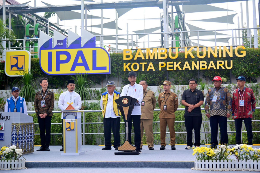 Jokowi Resmikan Sistem Pengelolaan Air Limbah Domestik di Pekanbaru