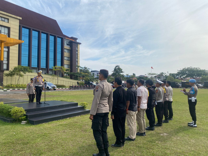 842 Personel Terlibat OMP LK-2024 Ikuti Apel Pagi Dibawah Pengawasan Bidpropam