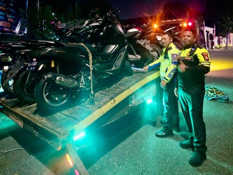 79 Motor Diamankan dalam Patroli Blue Light Polresta Pekanbaru