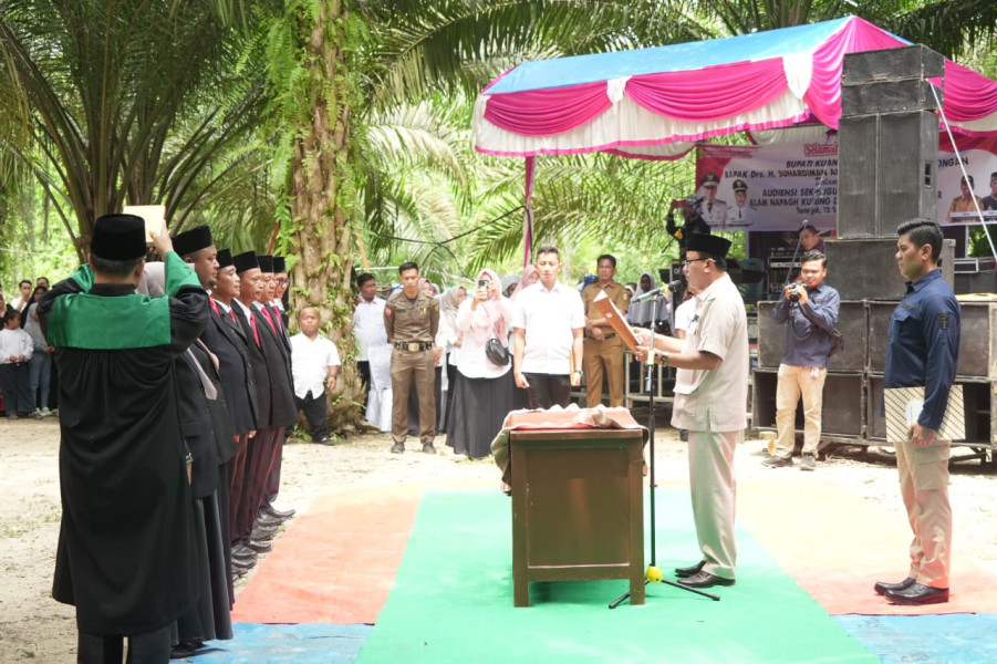 Lantik 7 PJ Kepala Desa,  Bupati Minta Kades Proaktif Dukung Program  “Berobat Gratis”