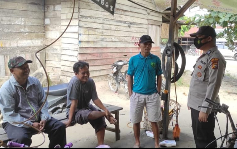 Polsek Langgam Gelar Patroli Pencegahan Aksi Kriminal dan Penyebaran Covid-19