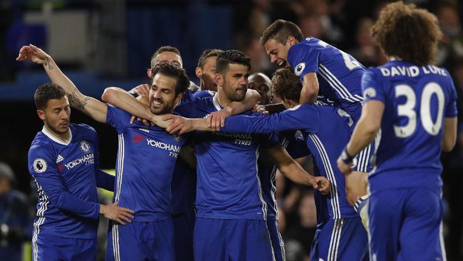 Chelsea Selangkah Menuju Juara Liga Inggris, Middlesbrough Terdegradasi
