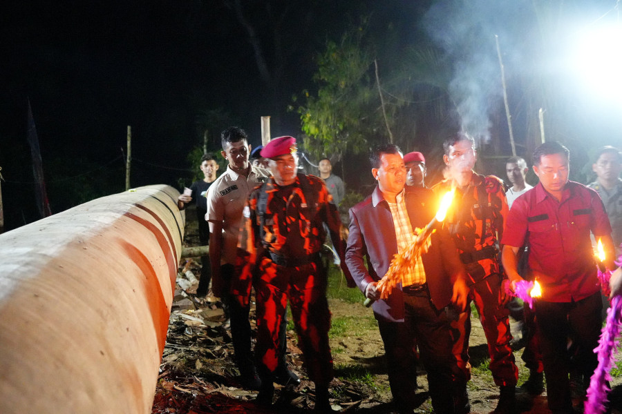 Acara Melayur Jalur Di Hadiri Bupati,  Warga Pulau Tengah Pangean Kompak Dukung Program Suhardiman