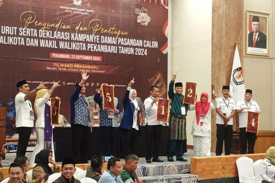 Nomor Urut Paslon Walikota Pekanbaru Telah Ditetapkan, Ini Dia Daftar Lengkapnya