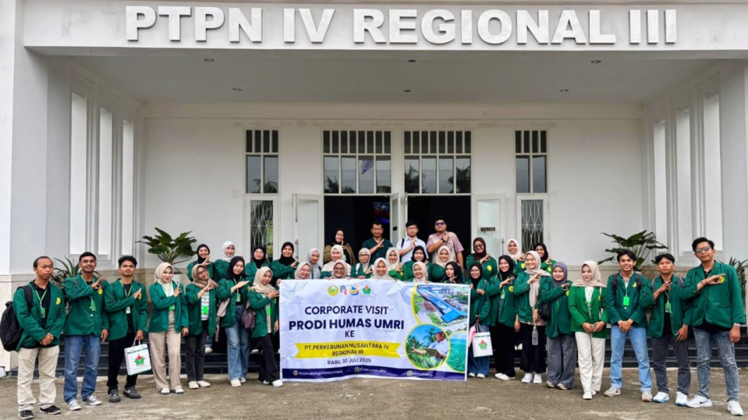 Corporate Visit Mahasiswa Humas UMRI: Tinjau Peran Strategis Humas di PTPN lV Regional lll hingga Pemberdayaan UMKM Lokal