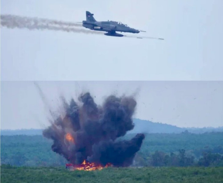 Skadron Tempur Lanud Roesmin Nurjadin Sukses Jalankan Misi Pengeboman di Langit Belitung