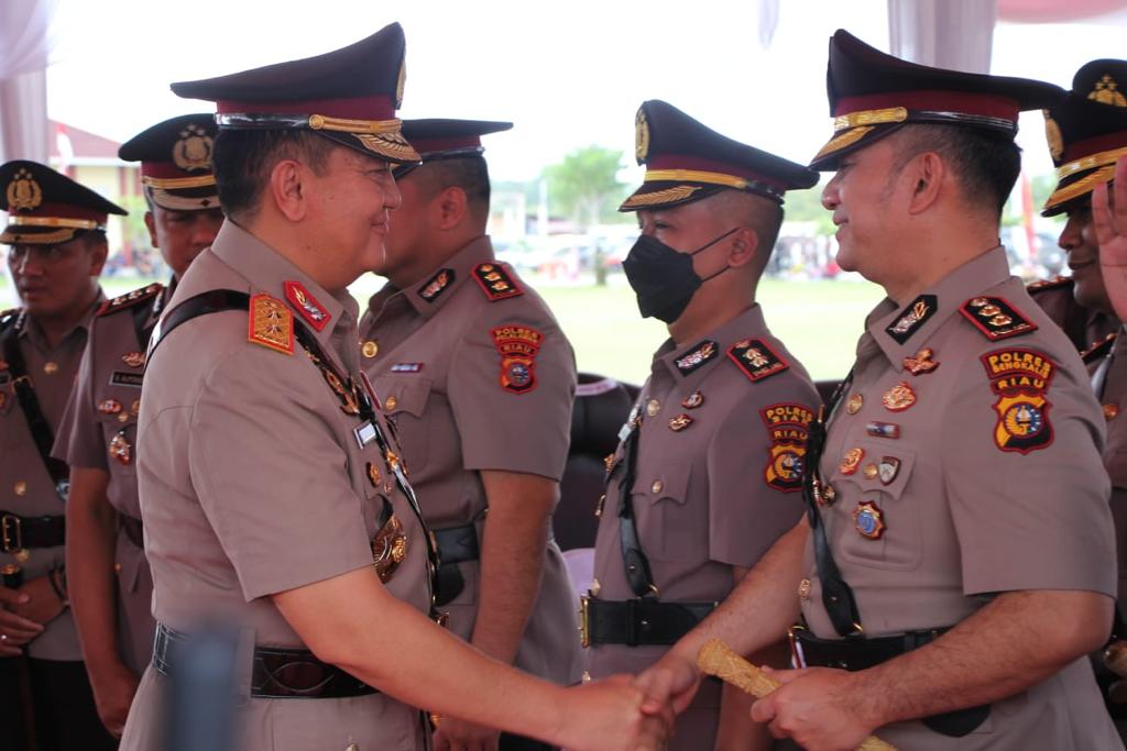 Kapolres Bengkalis AKBP Indra Wijatmiko Hadiri Pelantikan Bintara di SPN Polda Riau