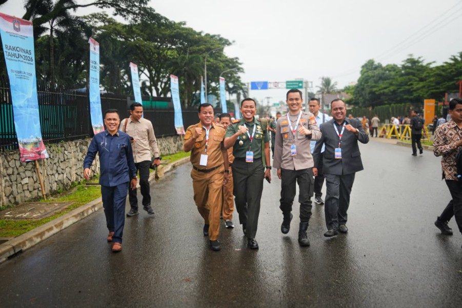 Bupati Kuansing Dr. H. Suhardiman Amby, menghadiri Rakornas Pemerintah Pusat dan Daerah Tahun 2026 di Sentul International Convention Center