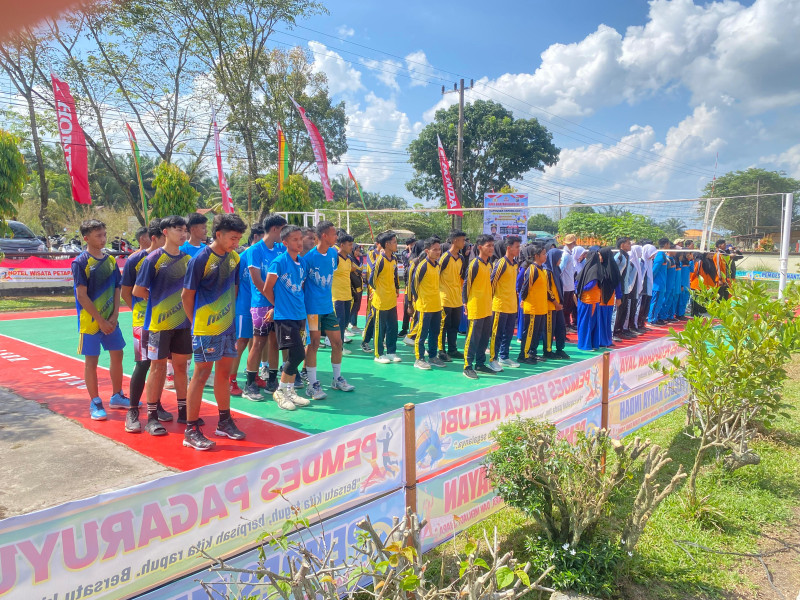 Meriahkan HUT Bhayangkara ke-78, 24 Tim Bola Voli Tingkat Pelajar Rebutkan Piala Kapolsek Tapung Cup I