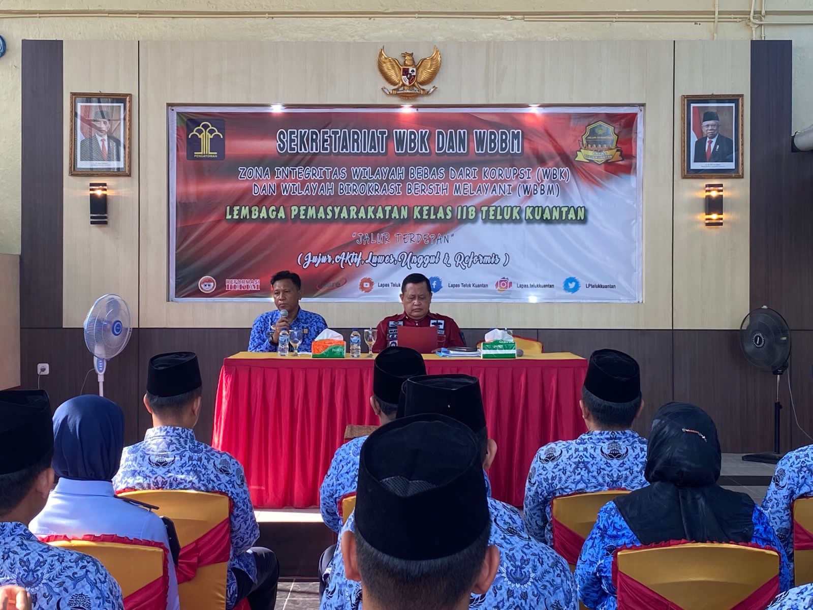 Kepala Divisi Pemasyarakatan Dan Tim Lakukan Monitoring Dan Evaluasi Di Lapas Teluk Kuantan Kanwil Kemenkumham Riau
