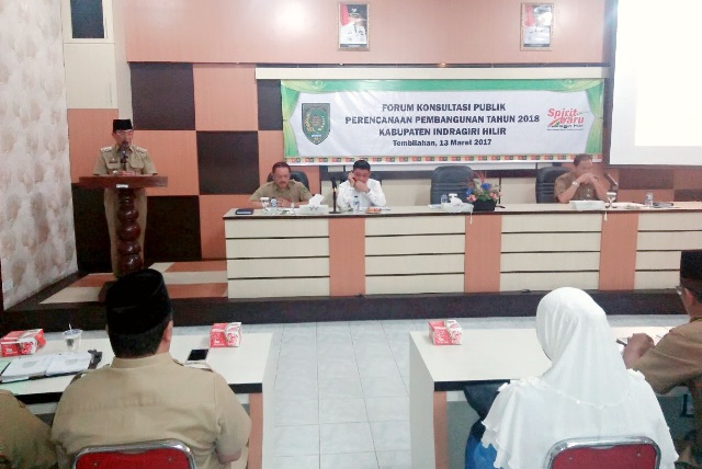 Bupati Hadiri Forum Komunikasi Publik Perencanaan Pembangunan 2018 Kabupaten Inhil