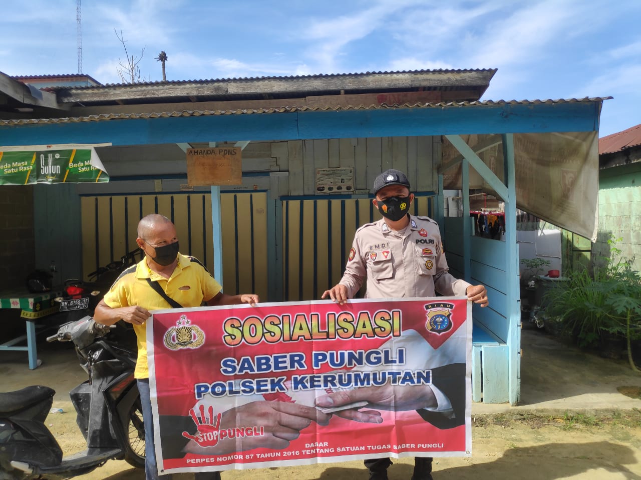 Polsek Kerumutan Kembali Sosialisasikan Saber Pungli ke Masyarakat