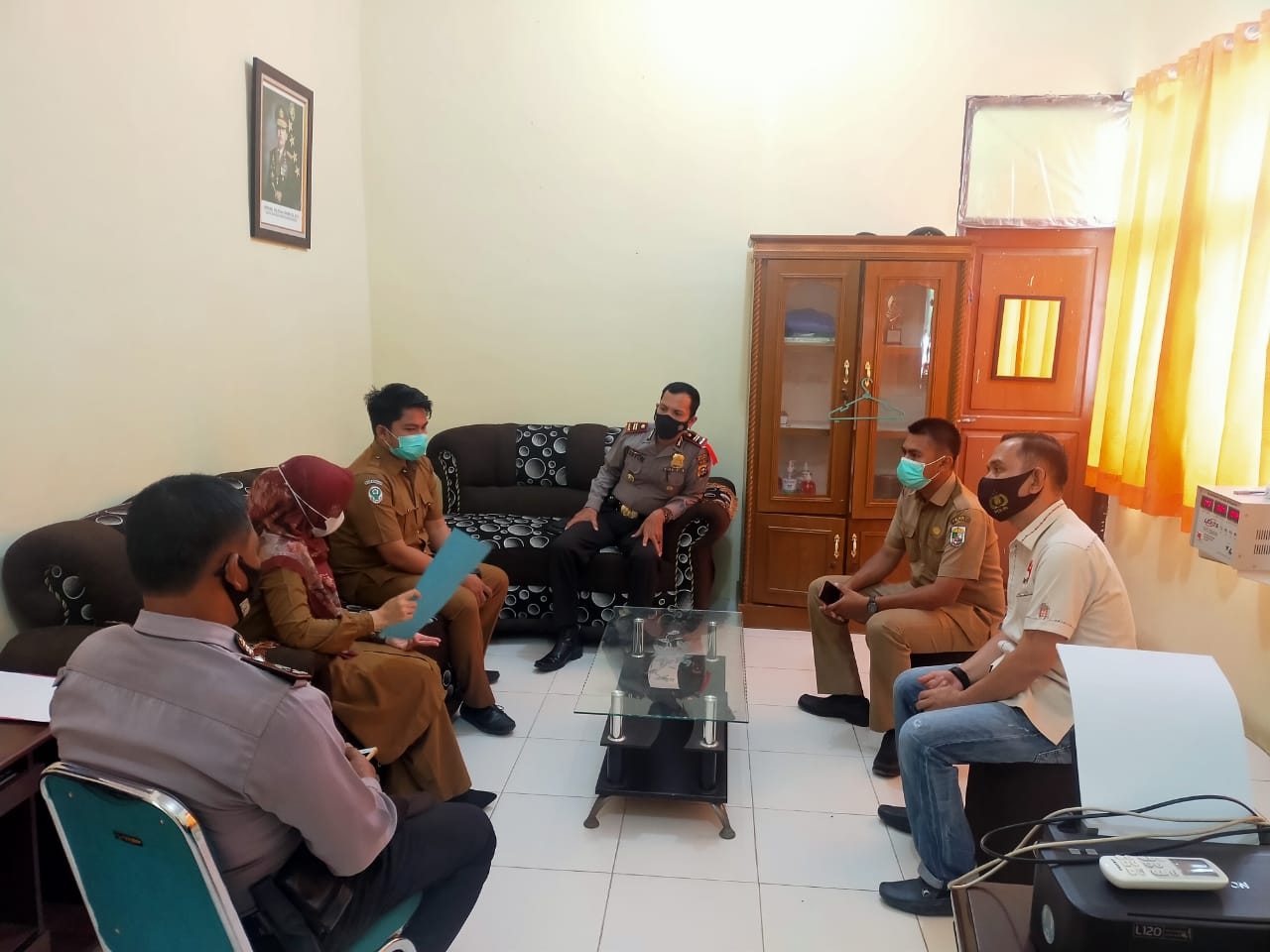 Polsek Pangkalan Lesung dan Puskesmas Bersinar Gelar Rakor Terkait Vaksinasi Covid-19