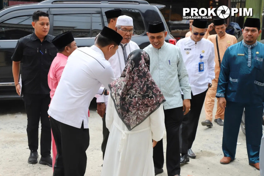 Pj Bupati Herman Buka Bimbingan Manasik Haji gabungan di Kecamatan Keritang.