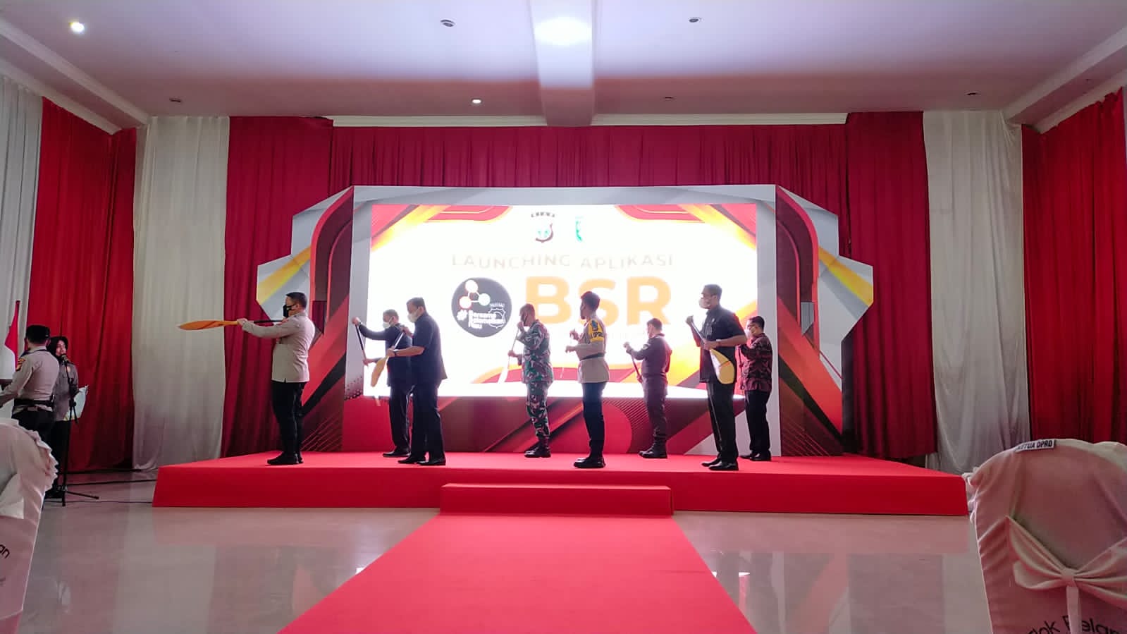 Kapolda Riau Lounching Aplikasi BSR di Kabupaten Kuantan Singingi