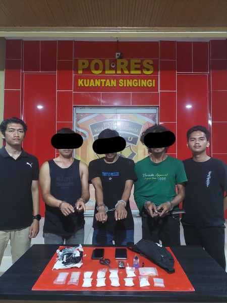 Tim Mata Elang Sat Res Narkoba Polres Kuansing Ungkap Dua Kasus Narkotika di Desa Padang Tanggung