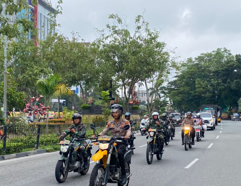 Polresta Pekanbaru Gelar Patroli Skala Besar Pasca Pelantikan Kepala Daerah