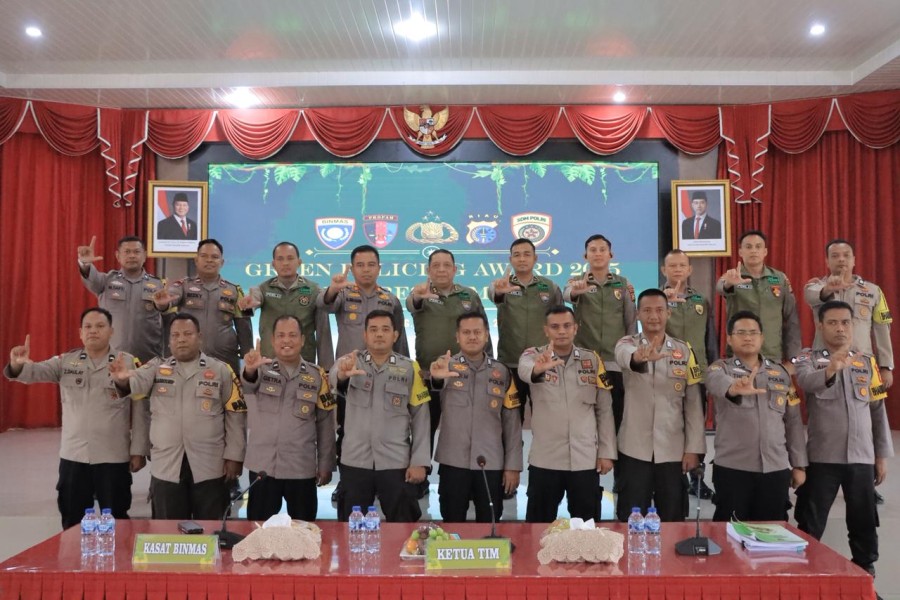 Dukung Lingkungan Lestari, Polres Kampar Ikuti Penilaian Green Policing Award 2025