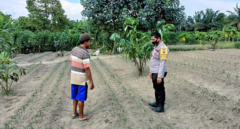 Polsubsektor Pelalawan Sambangi Kampung Tangguh di Dusun Pangkalan Delik