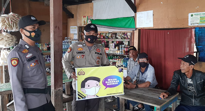 Polsek Kuala Kampar Selalu Imbau Warganya Agar Patuhi Protokol Kesehatan