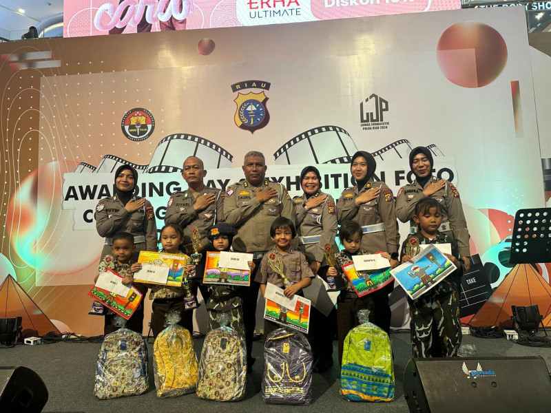 Polda Riau Gelar Lomba Mewarnai Tingkat TK, Tingkatkan Kreativitas Anak