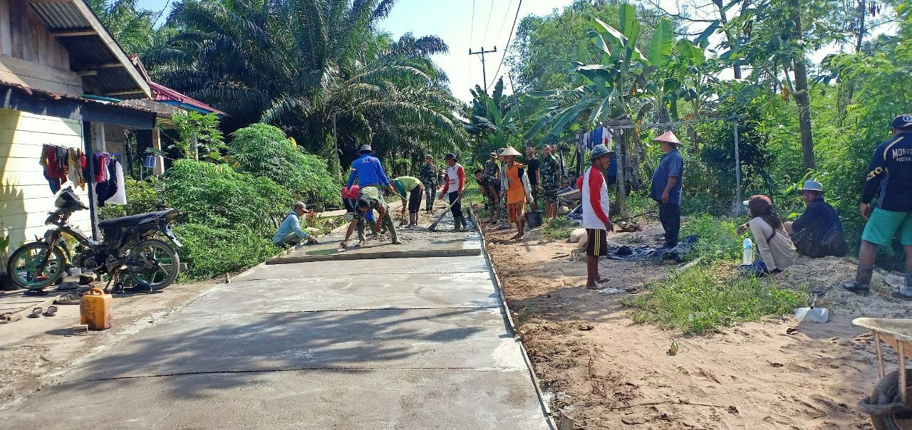 TMMD Ke -109 kodim 0302/Inhu Tingkatkan Kesadran Hidup Bergotong Royong Di Tengah Masyarakat