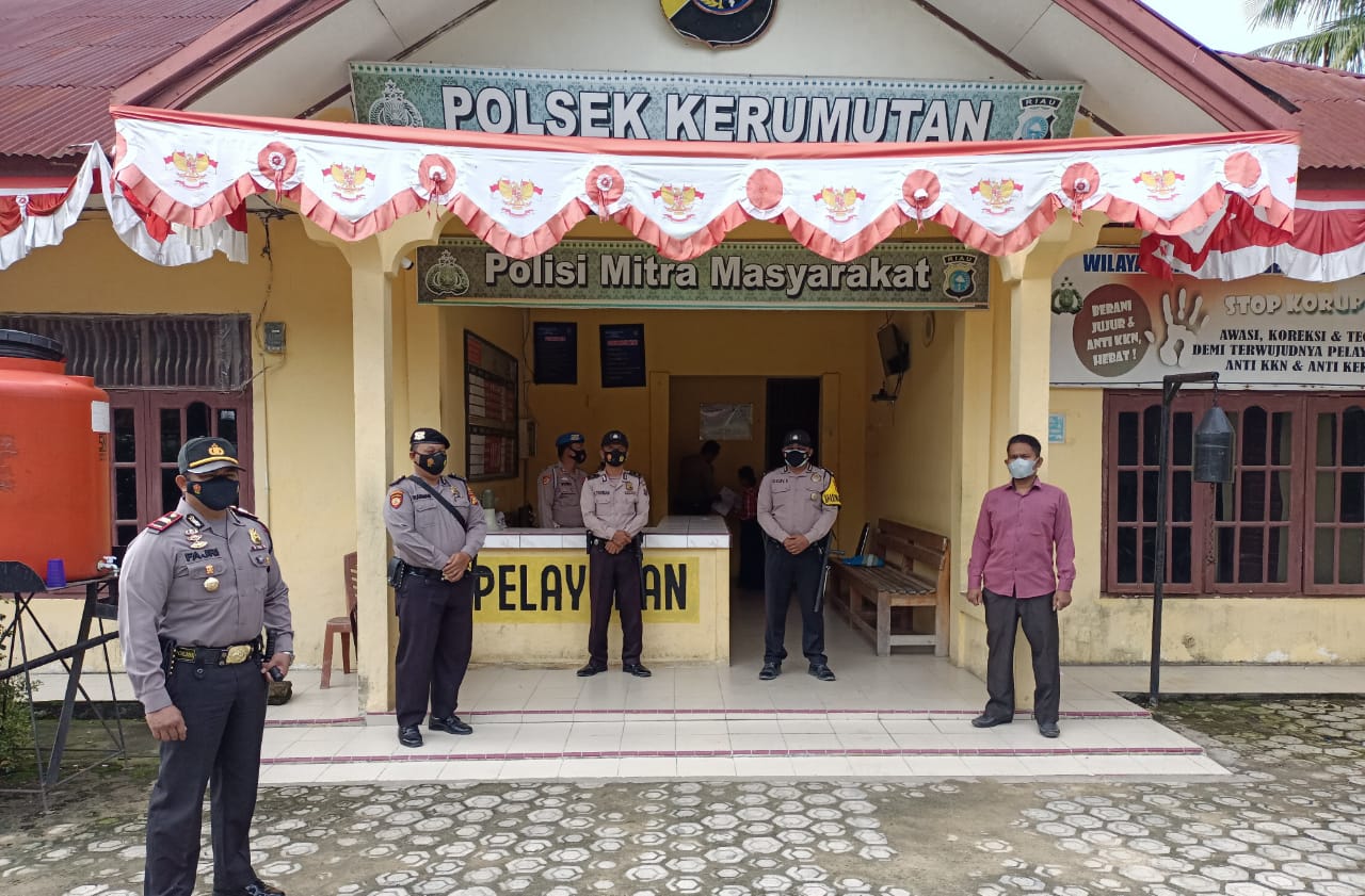 Personel Polsek Kerumutan Terus Disiagakan untuk Amankan Mako