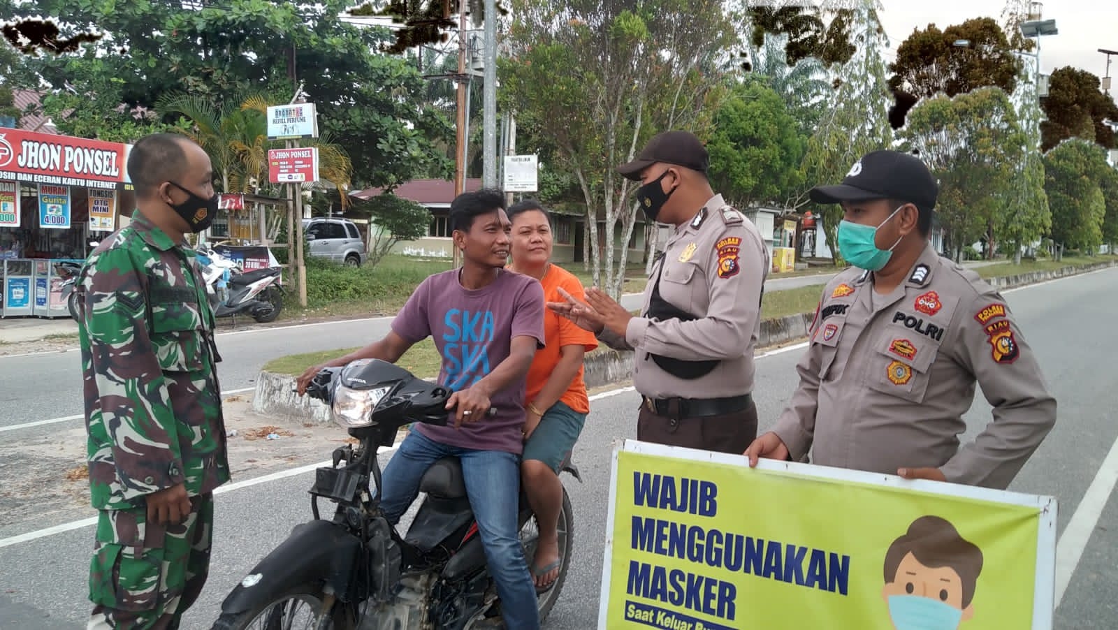 Polsek Bunut Kembali Imbau Masyarakat Terapkan Prokes Melalui Operasi Yustisi