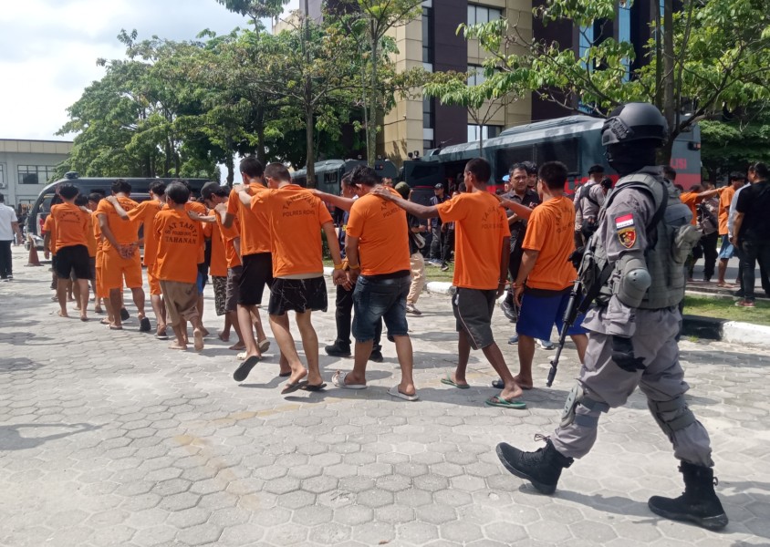 Polda Riau Ungkap 1.333 Kasus Kejahatan Jalanan, 525 Pelaku Dibekuk