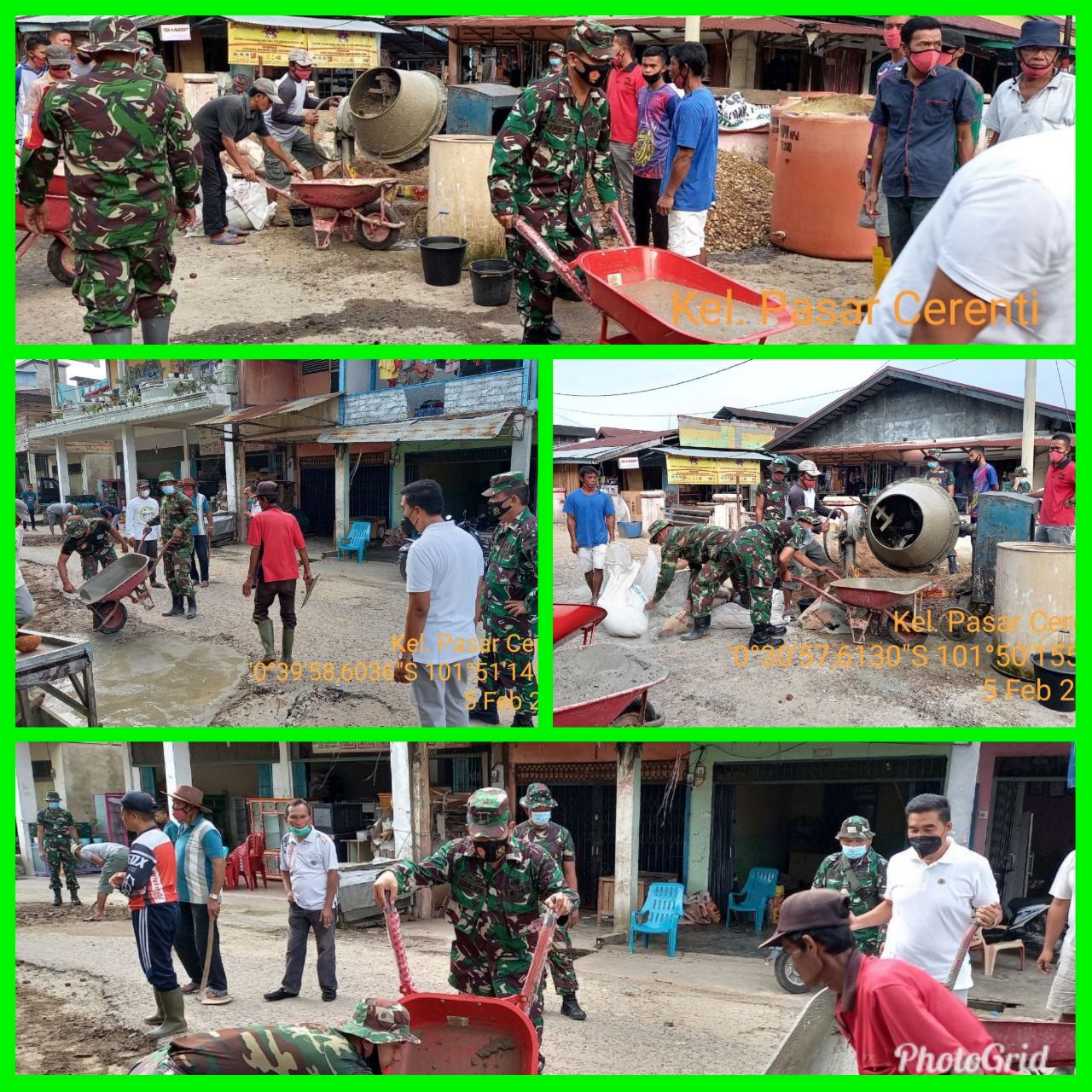 Terwujudnya Kemanunggalan TNI Dan Rakyat Dalam Kegiatan Gotong Royong Normalisasi Jalan