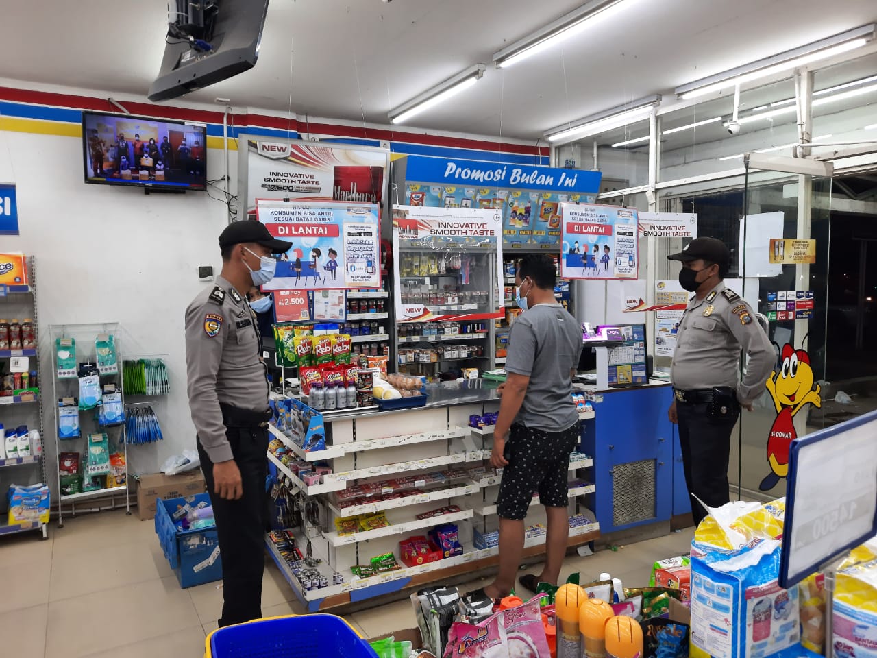 Polsek Pangkalan Kuras Gelar Patroli KRYD Malam, Jaga Kenyamanan dan Keamanan Warga