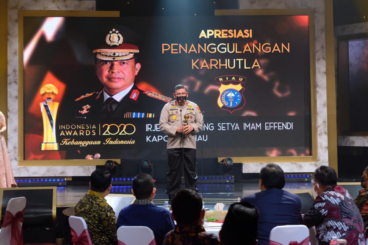 Lagi, Kapolda Riau Terima Penghargaan Indonesia Award 2020