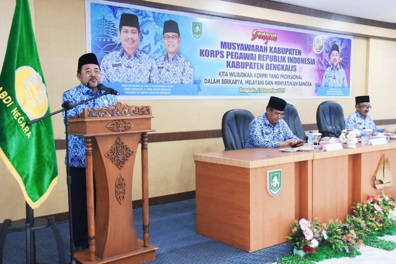 H. Bustami HY Jabat Ketua Dewan Pengurus Korpri Bengkalis 2019-2024
