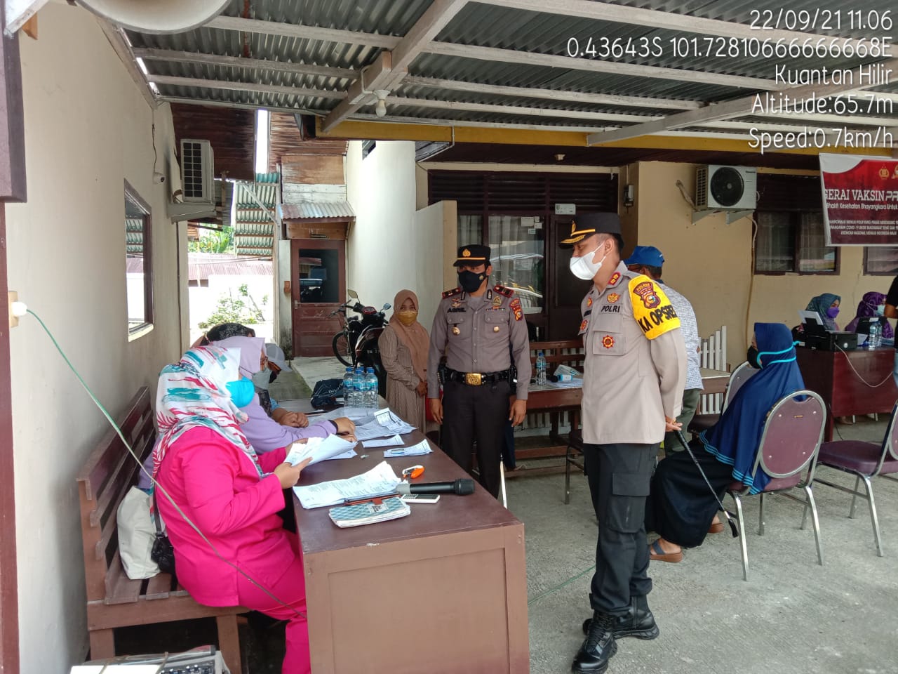Kapolres Kuansing Tinjau Kegiatan Vaksinasi di Dua Kecamatan