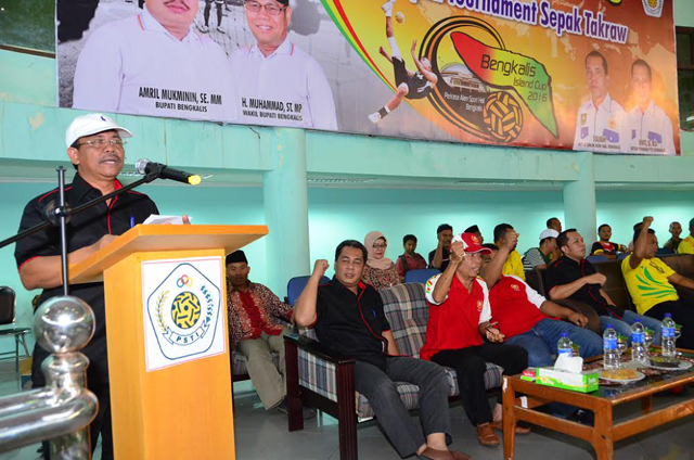 Bupati Harapkan TBIC dapat Kembalikan Kadigdayaan Sepak Takraw Bengkalis