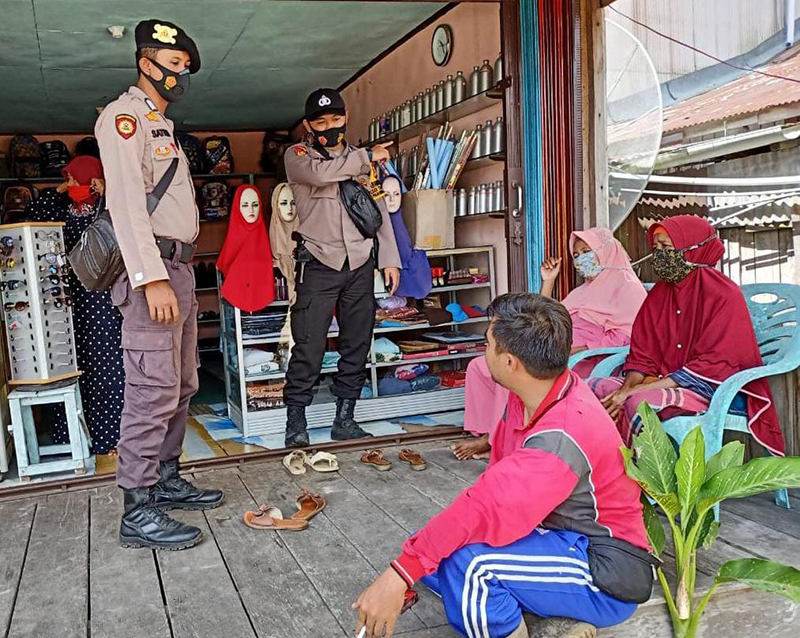 Polsek Teluk Meranti Rutin Gelar Operasi Yustisi Protokol Kesehatan